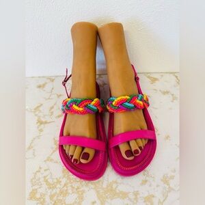 AREZZO Women’s Pink Multicolor Sandals EU 41